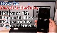 How to Reset/Restore iPhone 14/Pro/Pro Max/Plus Factory Reset Forgot Passcode iPhone is Disabled Fix