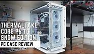 Sleek PC Case With LOTS Of Glass! Thermaltake Core P6 TG Snow Edition Review