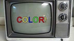How to display color on a black and white TV