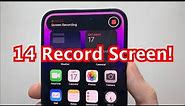How to Screen Record on iPhone 14 / 14 Pro!