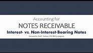 Accounting for Interest Bearing Notes Receivables