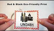 UN Lithium Battery Labels - Shipping Warning Labels