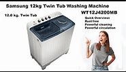 Samsung 12kg Twin Tub Washing Machine WT12J4200MB