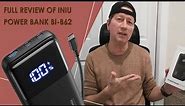 INIU Power Bank BI-B62 Review And Capacity Test: 20000mAh, 65W USB-C, PD QC Fast Charge, With Stand