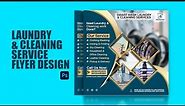 Laundry and Cleaning Services Flyer Design | Flyer Design Tutorial