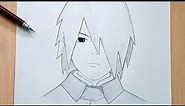 How to draw Sasuke Uchiha adult | grown up Sasuke Easy Step by step : Tutorial