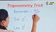 Trigonometry % trick for 0° angle . . . #mathsscam #mathsmemes #MathGeek #mathematics_facts #MathematicalThinking #Trigonometry101 #TrigonometryTips #TrigFunctions #trip #reelit #reelsinstragram #reelsviral #reels #india #exploreindia | Maths Scam