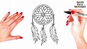 How To Draw A Dream Catcher Step By Step | Dream Catcher Drawing EASY | Super Easy Drawing Tutorials