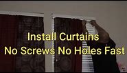 How To Install Curtains With Spring Adjustable Tension Rods No Screws