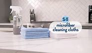 S&T INC. Microfiber Cleaning Cloths - White