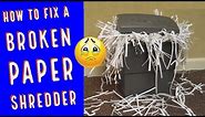 How to Fix a Broken Paper Shredder Fast and Easy Teardown and Repair