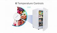 Commercial Cool Upright Freezer, Stand Up Freezer 2.8 Cu Ft with Reversible Door, White