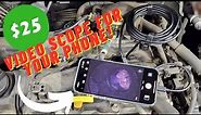 $25 Amazon Endoscope/Borescope For iphone or Android - ENDOSCOPE CAMERA Tool Review!