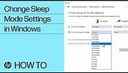 Change Sleep Mode Settings in Windows | HP Computers | HP