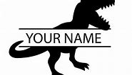 Dinosaur Monogram SVG - Free SVG Files