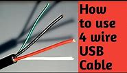 How to Connect 3v LED to 4 wire USB Cable || USB data cable colour code