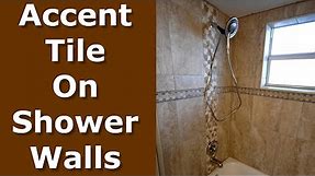 How to Install Shower Accent Tile Wall Border Trim