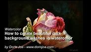 How to create beautiful dark backgrounds in watercolor