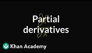 Partial derivatives, introduction