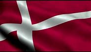 [10 Hours] Danish Flag Waving - Video & Audio - Waving Flags