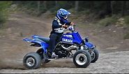 Yamaha Banshee 350 WIDE OPEN on a Dirt Road!! 2 STROKE Screaming **Headphones Recommended