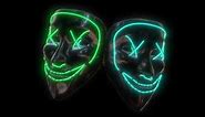 [4K] Spinning Neon Mask Visual - VJ Loop