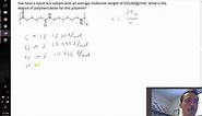 Degree of polymerization example problem