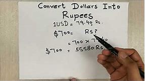 How to Convert Dollars into Rupees - Currency Conversion