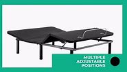 HOMESTOCK Deep Sleep Enabling Adjustable Bed Frame Queen, 7 adjustable positions, Wireless Remote, Lounge Bed, Quick Setup-Black 99787W