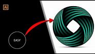 Make A Abstract Spiral Vortex Logo 2023 | Adobe Illustrator