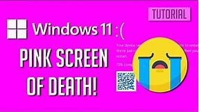 How to Fix Pink Screen Of Death PSOD Error in Windows 11/10 [COMPLETE FIX]