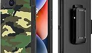 Szfirstey Case with Belt-Clip Compatible with iPhone 14 for iPhone 13,Rugged Shockproof/Dust Proof Military Protective Tough Phone Cover Heavy Duty (Camouflage)