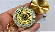 Vintage Retro Camping Brass Compass Pocket Watch Review