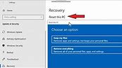 How to factory reset windows 10 without losing personal data