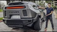 $700 000 REZVANI VENGEANCE - 810 HP! Test drive and full review. Road legal military truck!