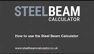 How to use the steel beam calculator