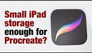 How much iPad storage do you need for Procreate?