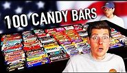 THE 100 AMERICAN CANDY BARS CHALLENGE! | 24,000 Calories