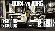 DDR4 vs DDR5 - i5 13600k vs i9 13900K