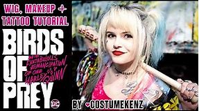 Harley Quinn DIY Wig, Makeup & Tattoo Cosplay Tutorial | BIRDS OF PREY