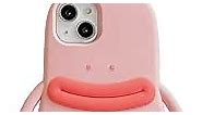 Yatchen for iPhone 13 Kawaii Phone Case 3D Cartoon Cute Pink Frog Phone Case Soft Silicone Unique Fun Cover Case for Women Girls Slim Fit Anti-Drop Protective Case for iPhone 13