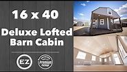 16x40 Deluxe Lofted Barn Cabin Premium Package