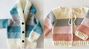 Crochet Four Color Baby Sweater