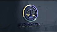 Attorney & Law logo design tutorial