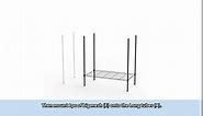 Garment Rack Heavy Duty Metal Wire Clothes Rack for Hanging Clothes Wardrobe Closet Freestanding Closet Portable Closets Wire Shelving Wardrobe
