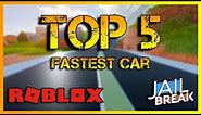 Top 5 fastest cars in Jailbreak | Roblox Jailbreak