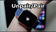 How to Unpair Apple Watch and Pair with new iPhone