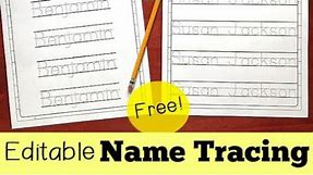 Customized Name Tracing Worksheet || Practice name tracing for preschoolers