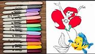 🧜‍♀️💕 Ariel: Under the Sea Speed Coloring Adventure | The Little Mermaid Artistic Journey 🎨🌊
