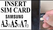 Samsung Galaxy A3, A5, A7, A9 (2016) - How to Insert SIM Card and Memory Card